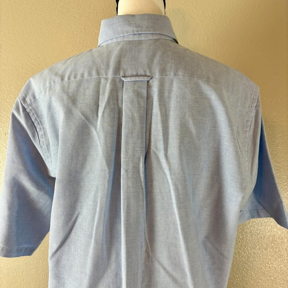Windsor Shirt Co. Oxford Dress Shirt Short Sleeve Button‎ Down Light Blue 16 1/2 - Picture 9 of 10